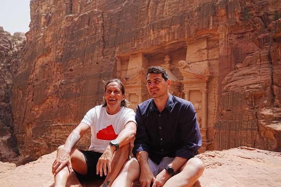 Former Real Madrid stars Casillas and Salgado visit Petra