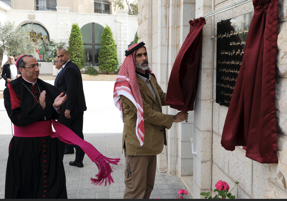 Prince Ghazi inspects maintenance work at Our Lady of the Mountain Monastery in Ajloun