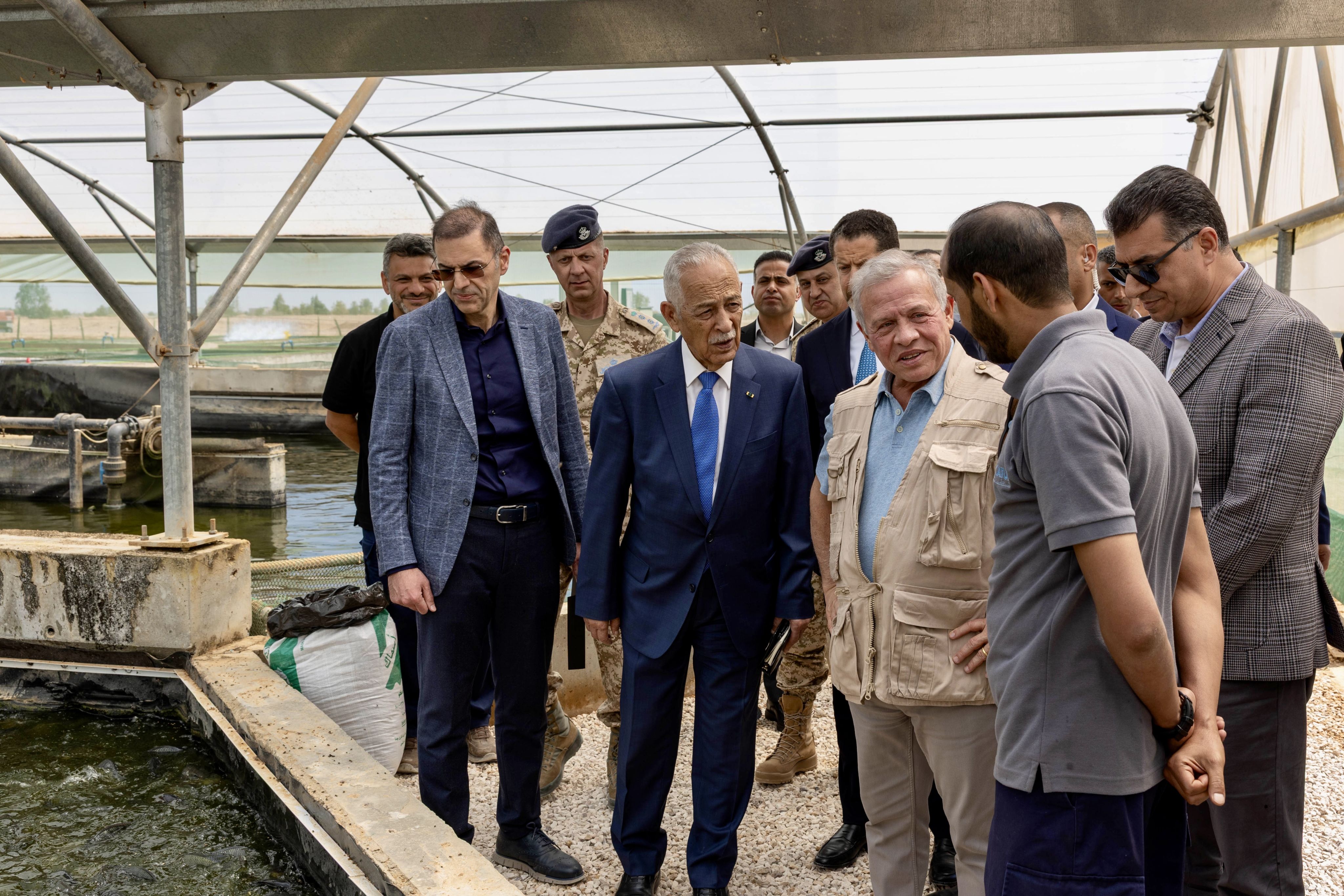 King visits fish farming project in Al Jafr district