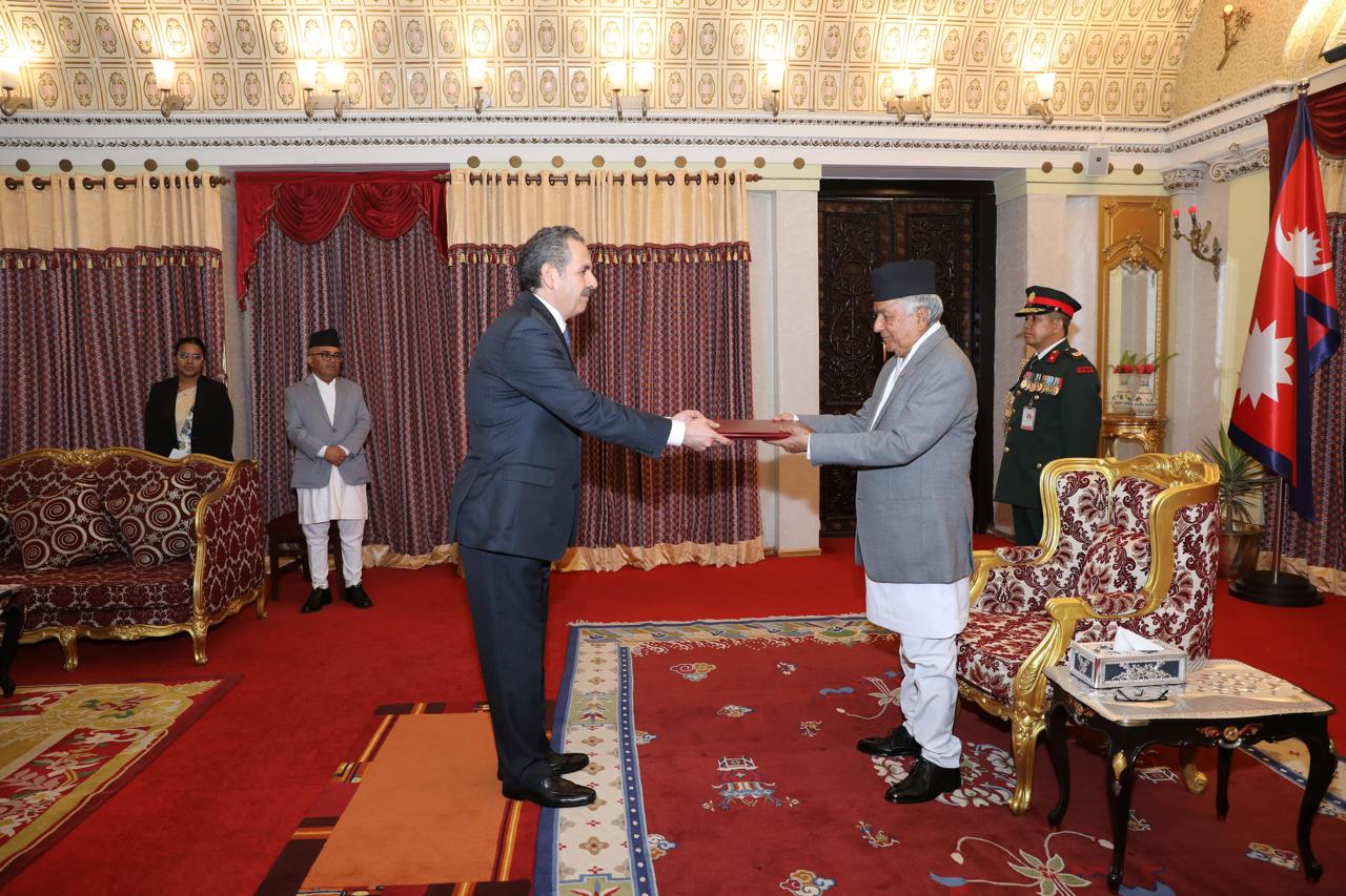 Nepalese President Receives Credentials of Jordan's Ambassador