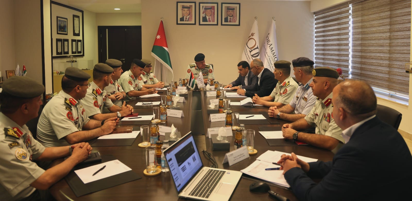 Army chief visits Jordan Design, Development Bureau
