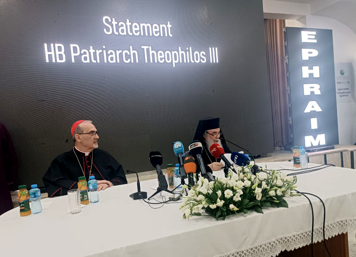 Patriarch Theophilos III represents King in solidarity visit to Ramallah