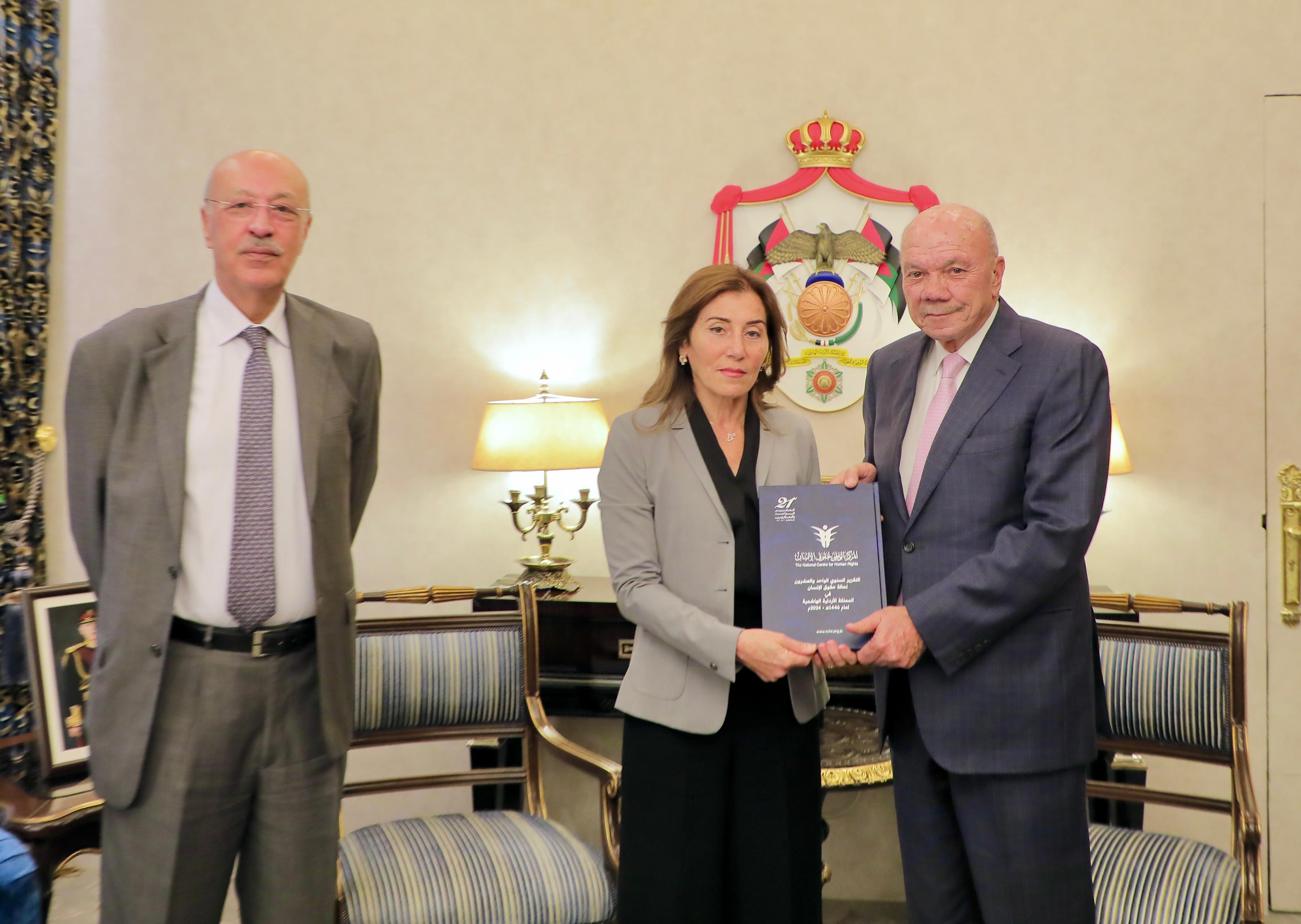 Senate president receives NCHR’s 2024 report on human rights in Jordan