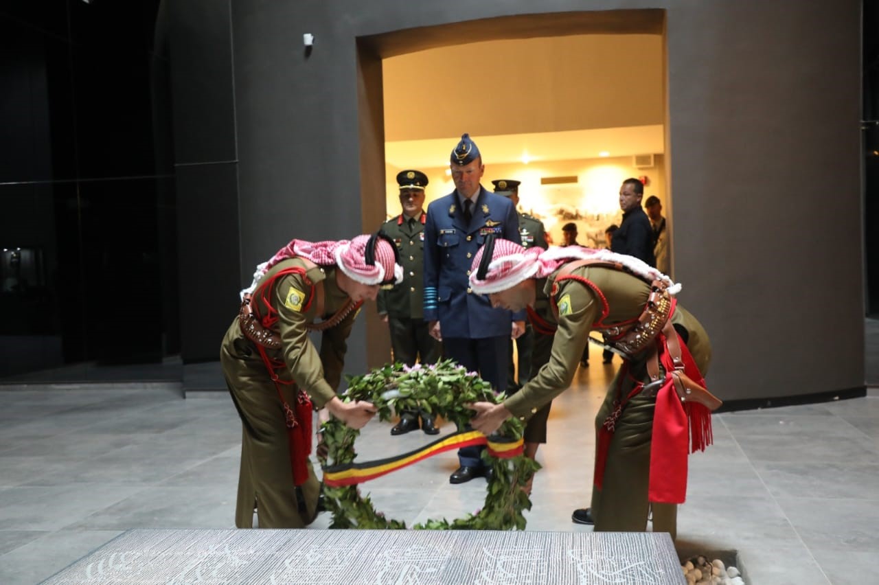 Belgian Chief of Defence Visits Martyrs’ Memorial in Amman