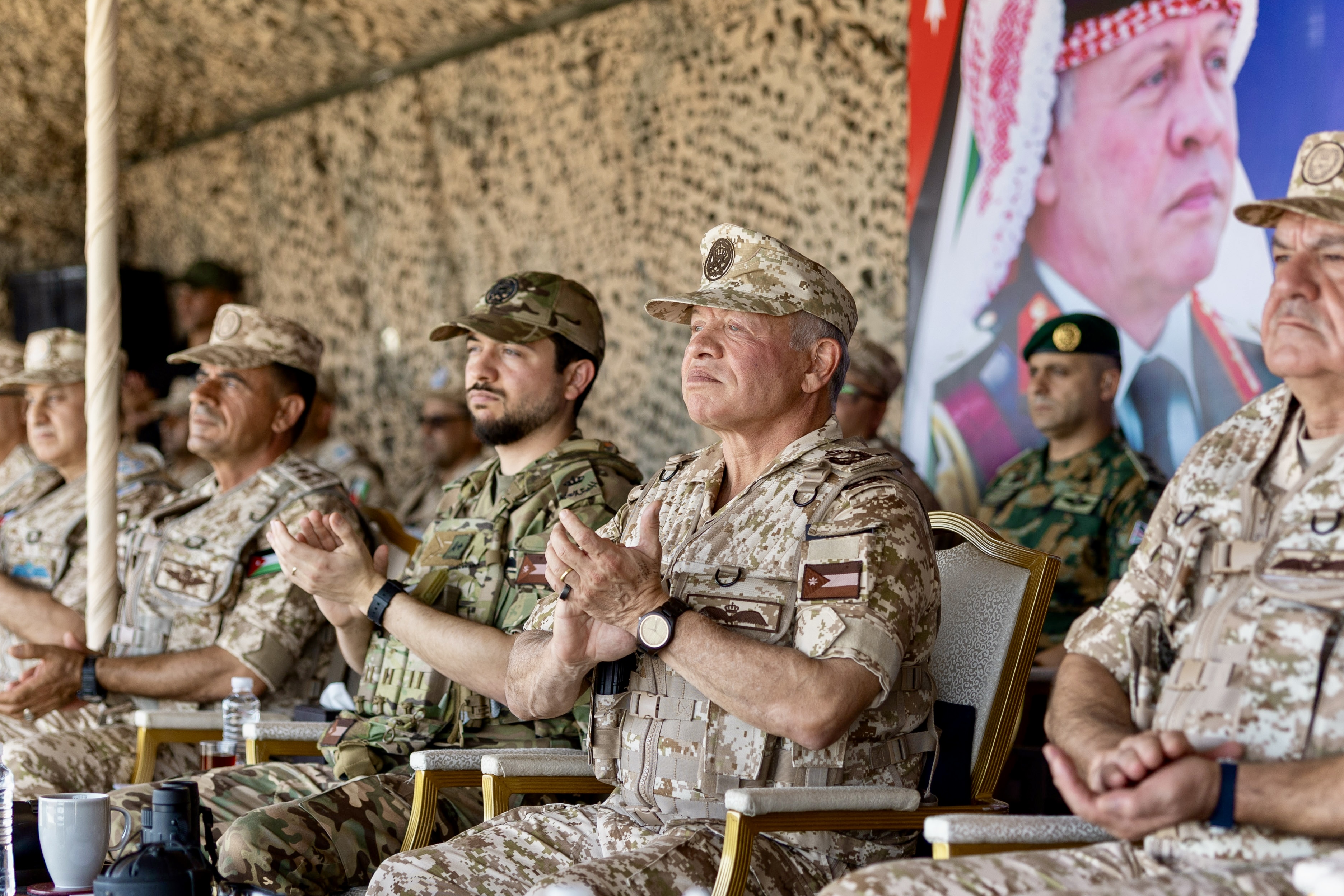 King, Crown Prince attend Royal Air Defence military exercise