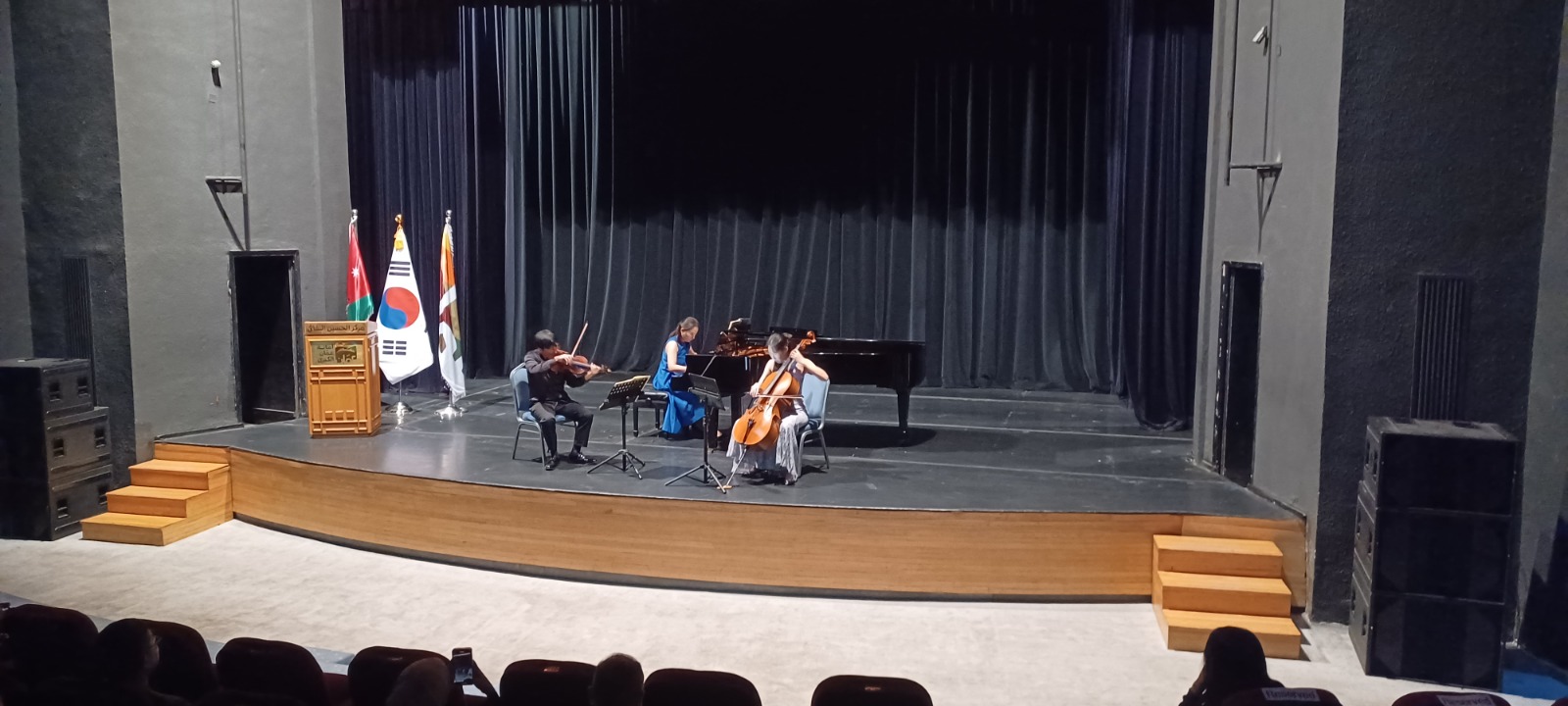 Korean Illini Piano Trio Performs Beethoven, Tchaikovsky at Al Hussein Cultural Center