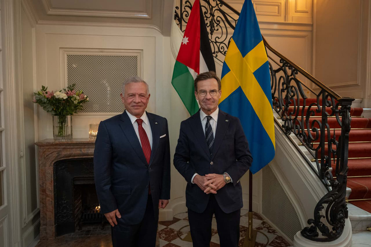 King, Sweden PM discuss cooperation, regional developments