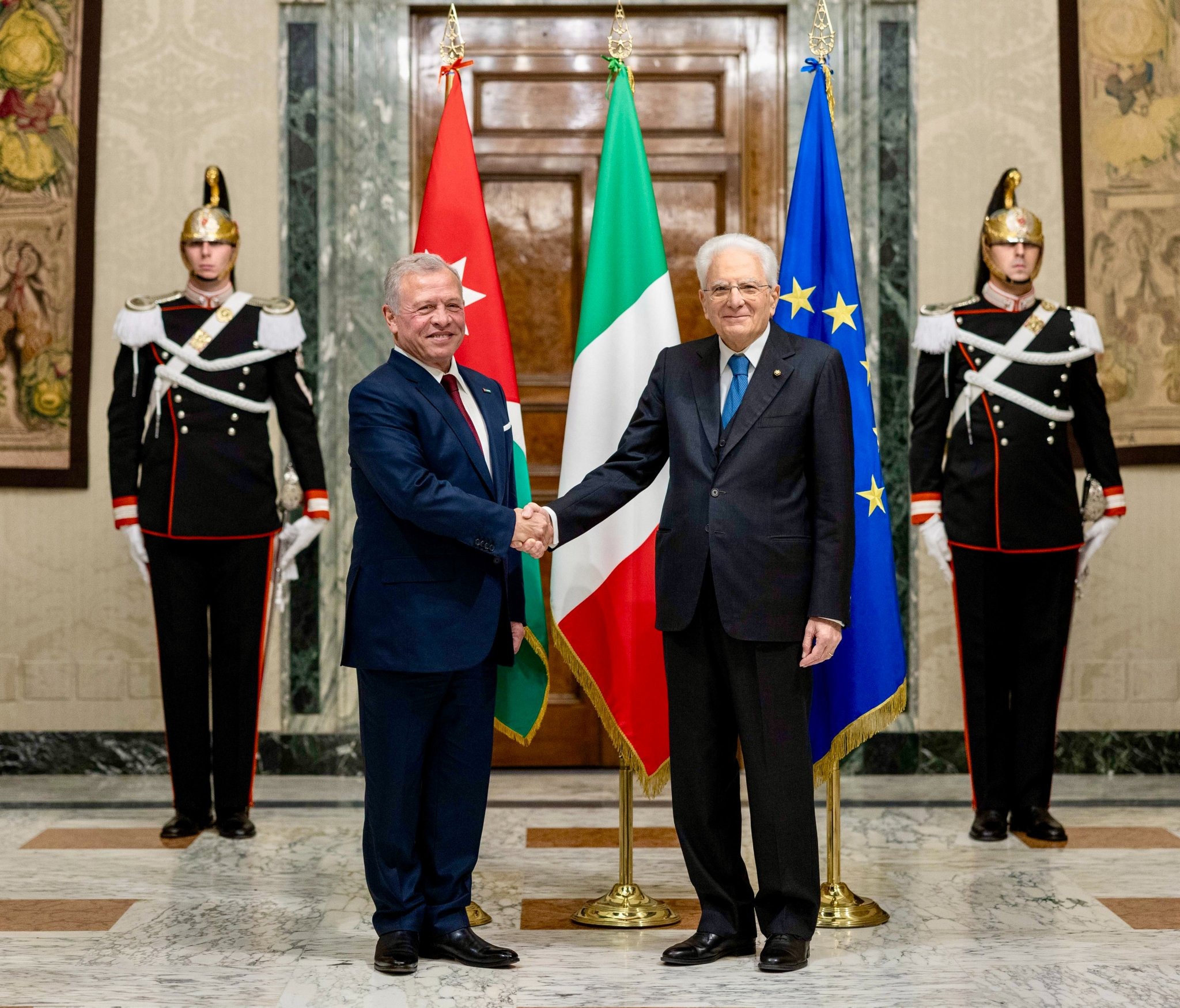 King meets with Italy president in Rome