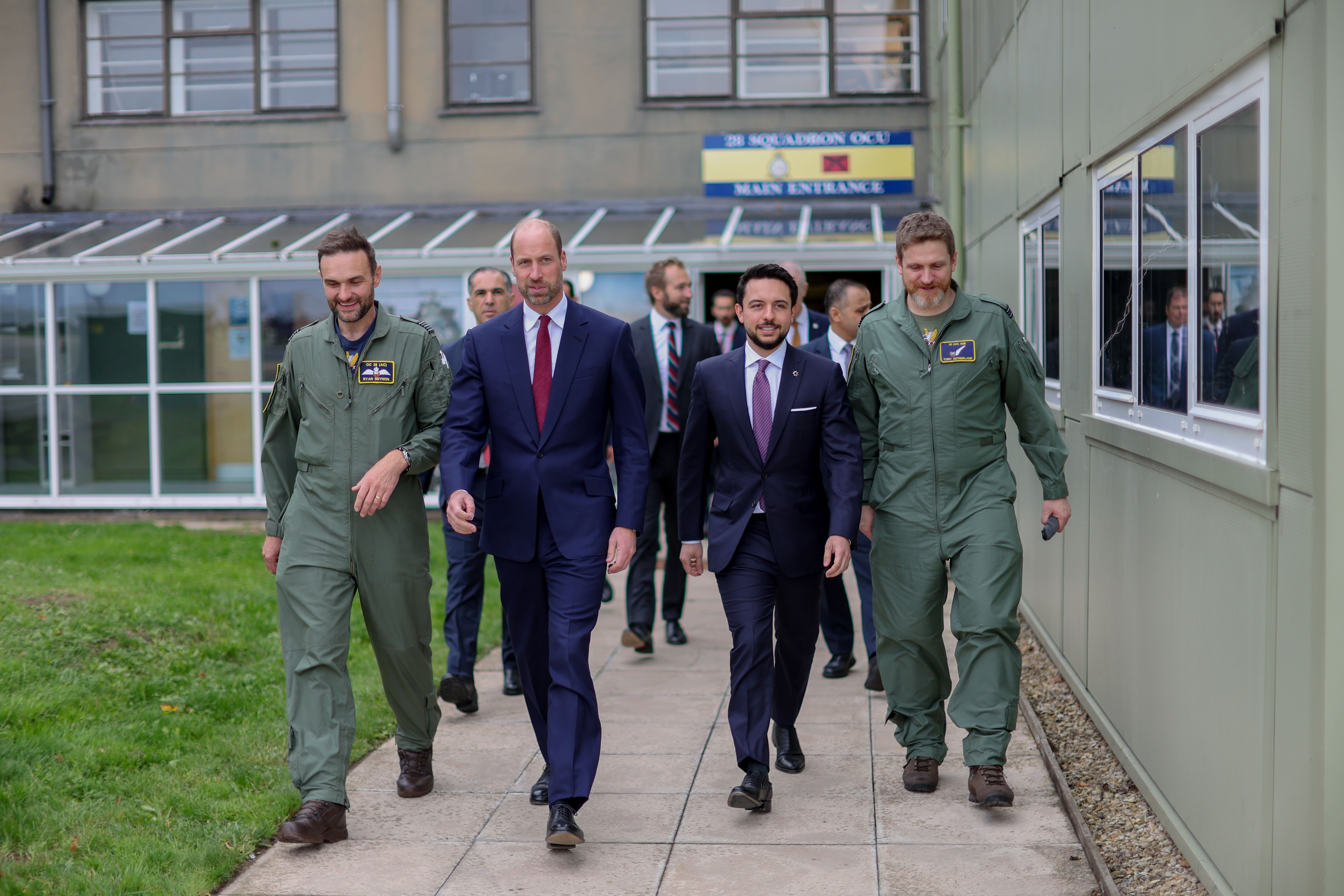 Crown Prince, Prince William visit RAF Benson