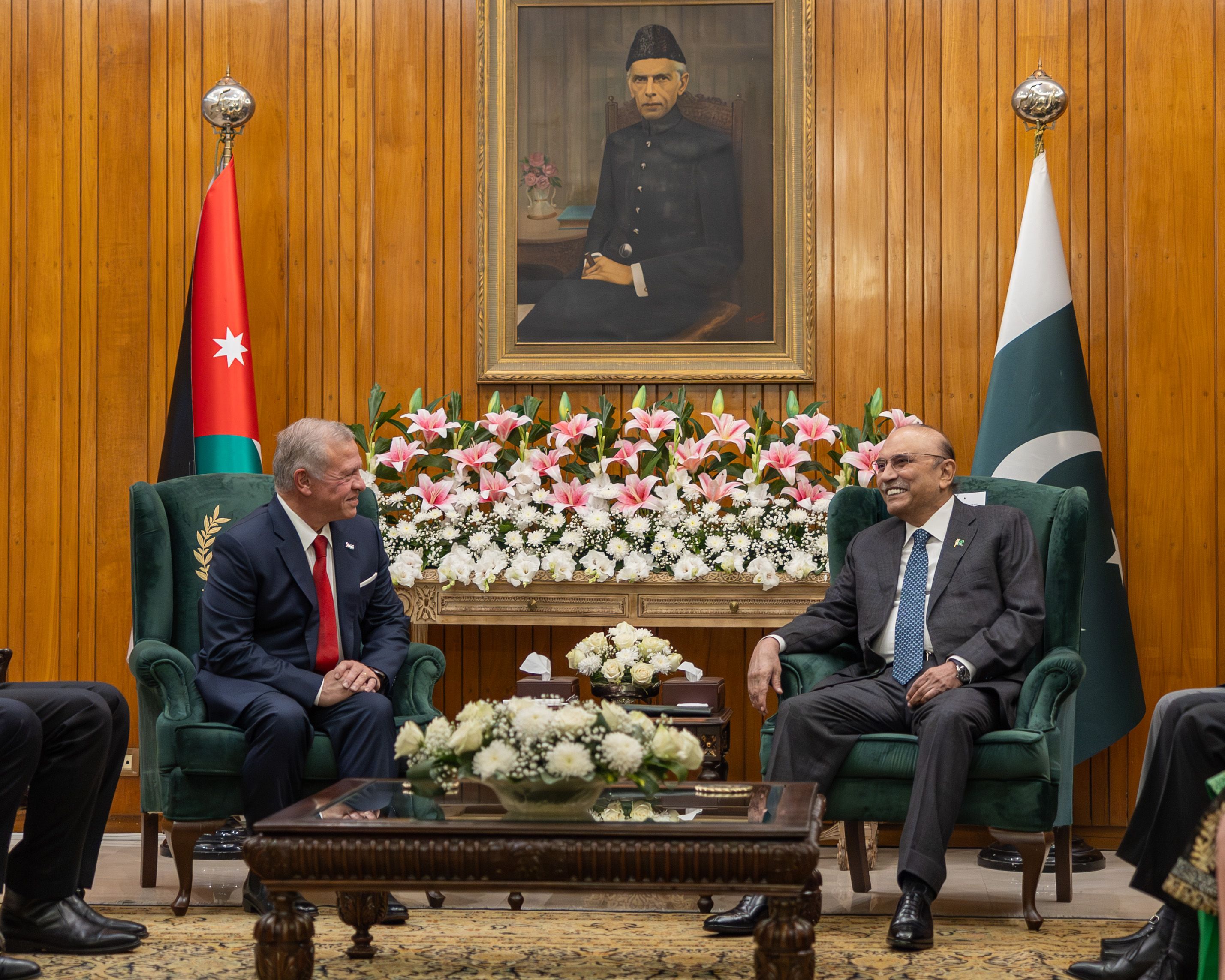 King, Pakistan president hold talks in Islamabad