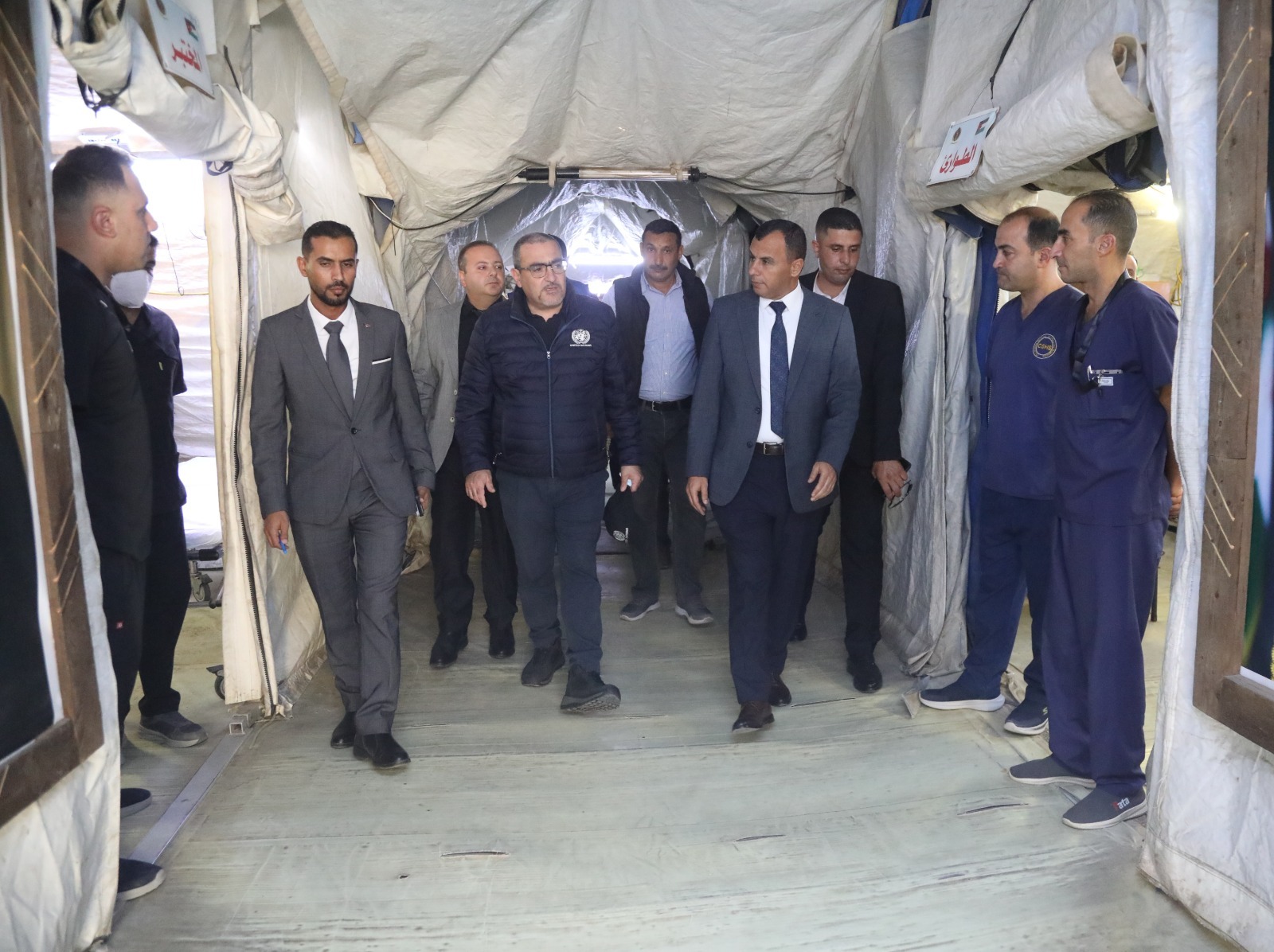UN Delegation Visits Jordanian Field Hospital in Southern Gaza