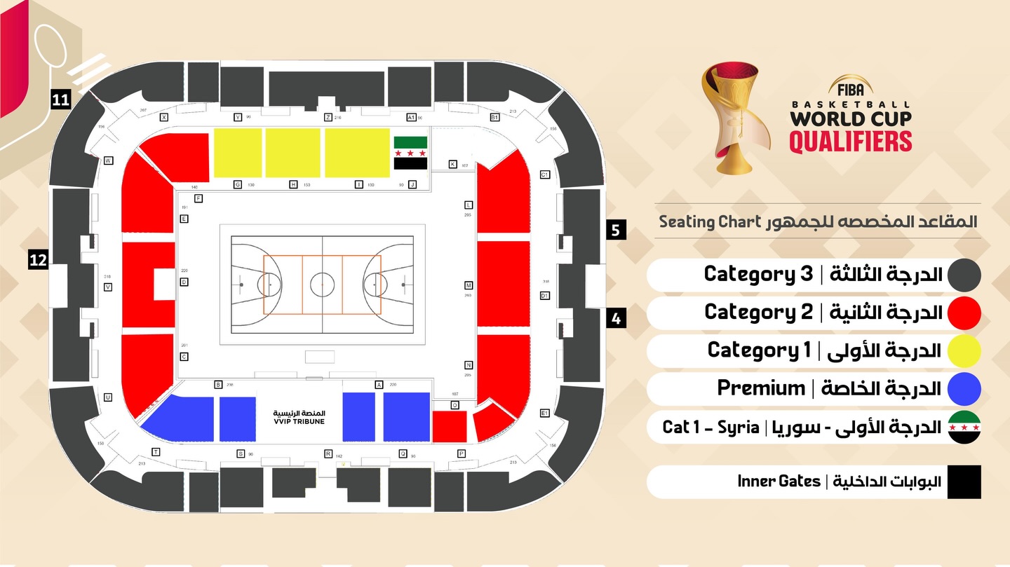 المنتخب الوطني لكرة السلة يلتقي نظيره السوري غدا وطرح تذاكر مجانية إضافية للجمهور