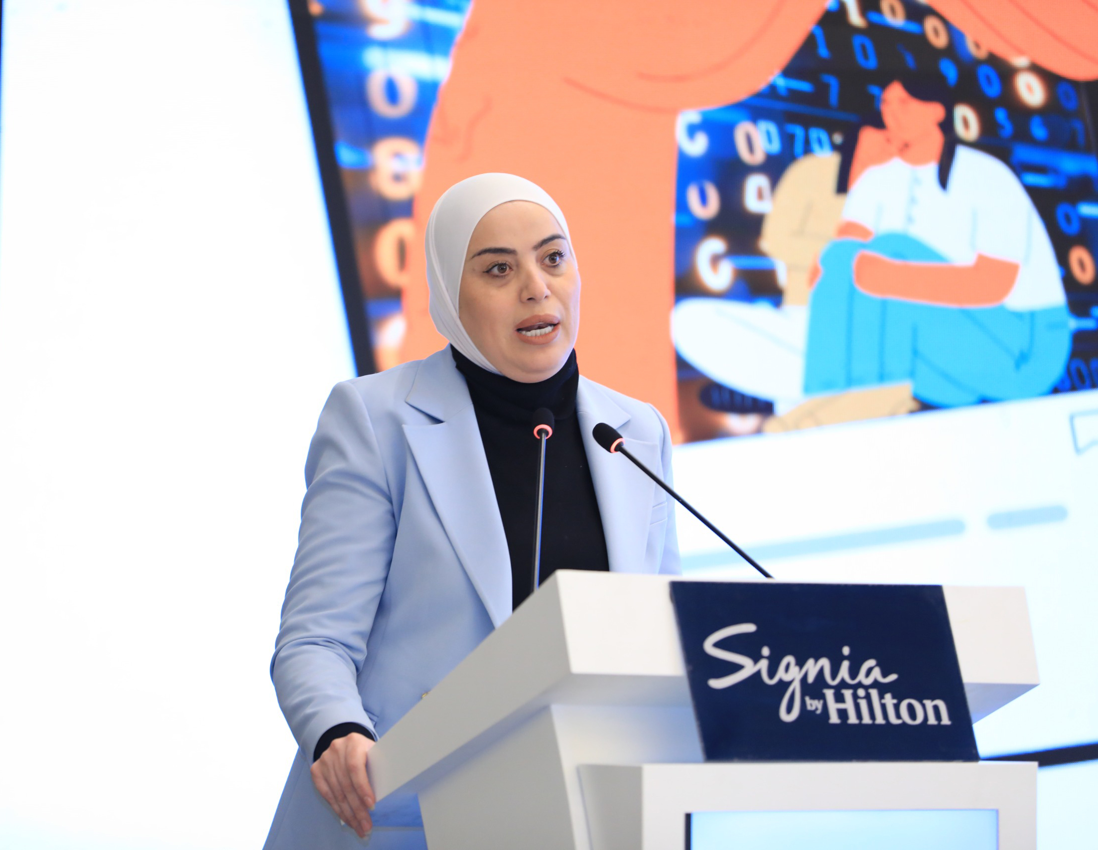 وزيرة التنمية الاجتماعية ترعى الجلسة النقاشية "مساحة أمان"