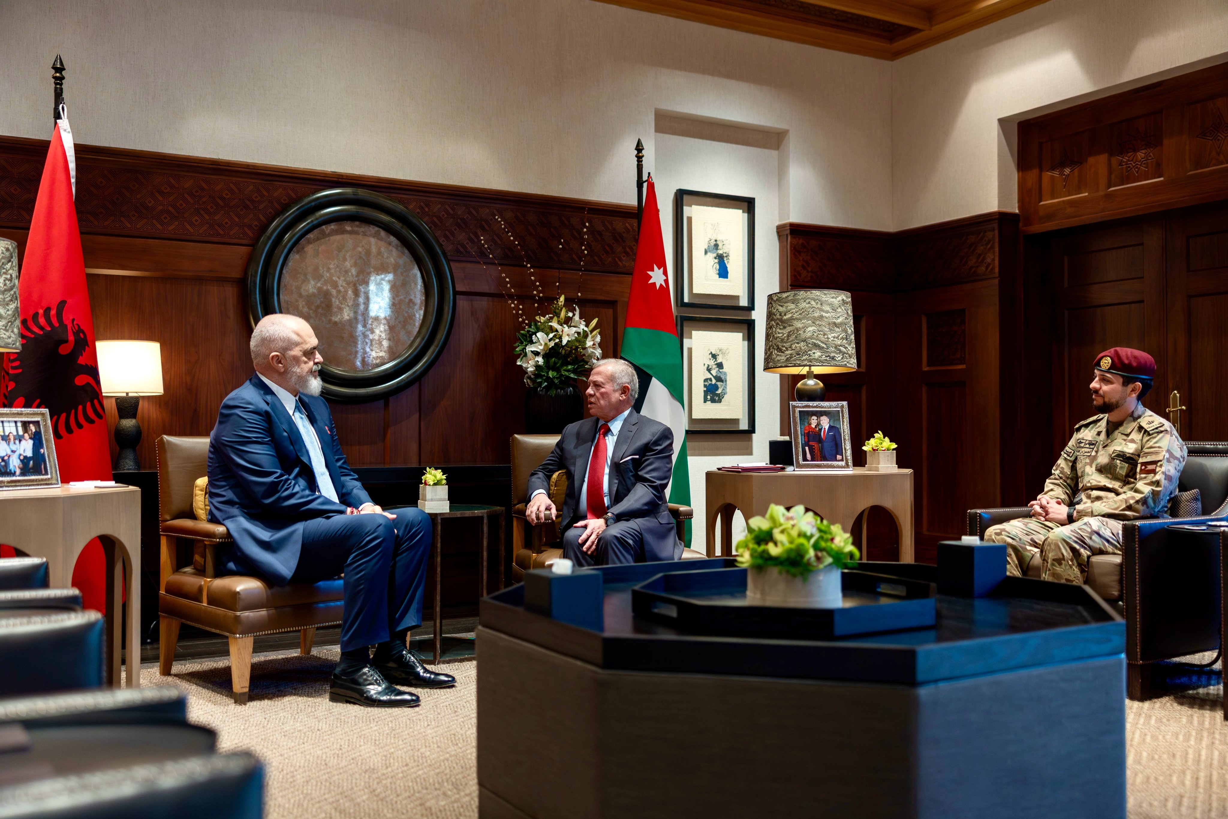 King receives Albania PM