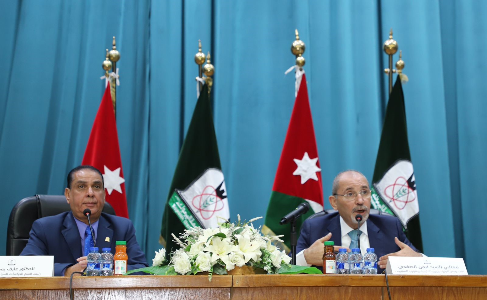 FM Delivers Lecture on Jordan’s Foreign Policy at Yarmouk University