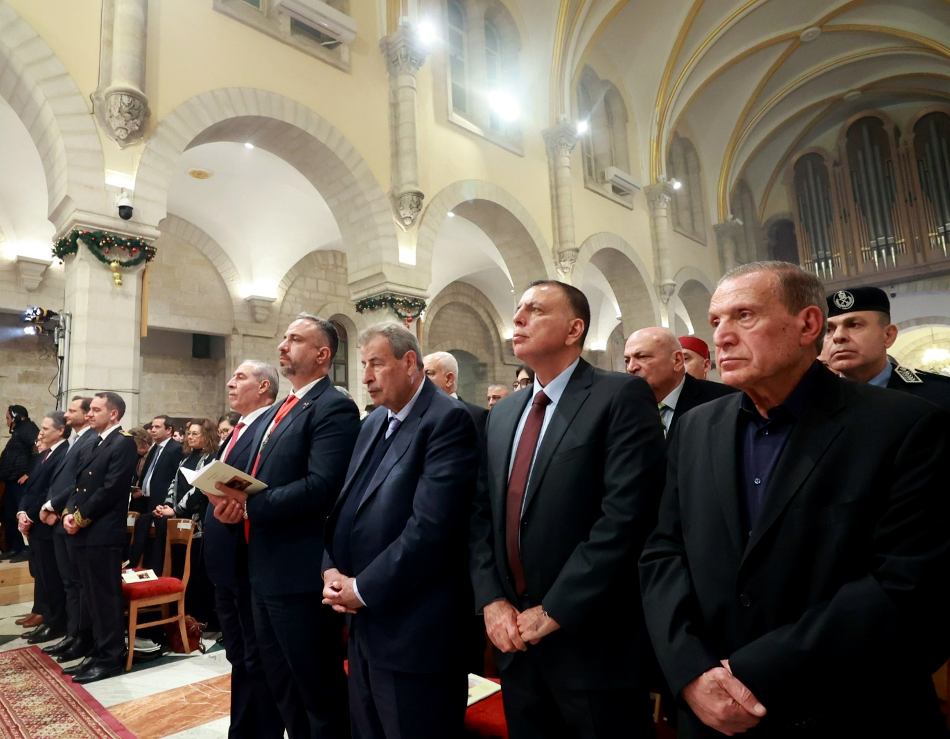 Deputizing for King, Interior Minister attends midnight Christmas mass in Bethlehem