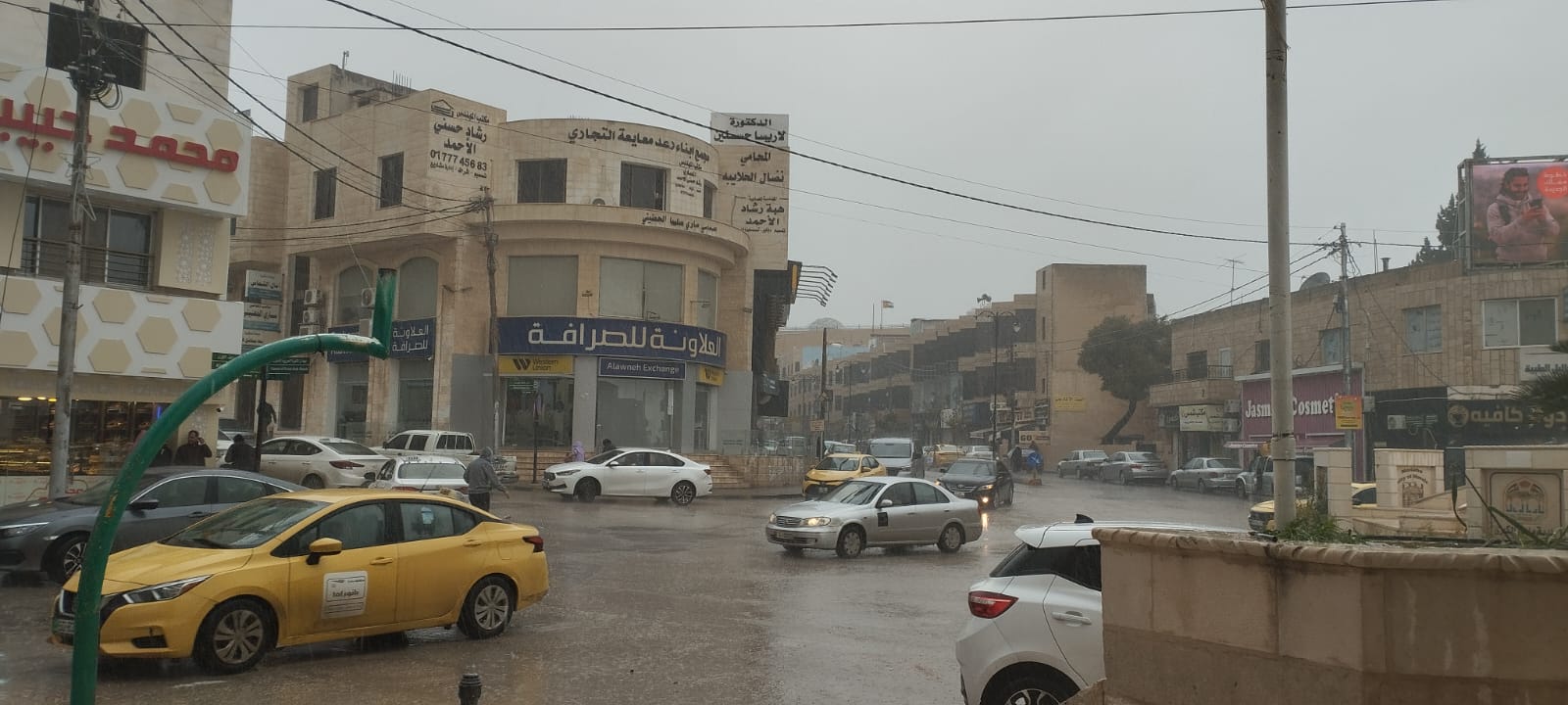 تساقط غزير للأمطار في مادبا ومعالجة تداعياته أولا بأول