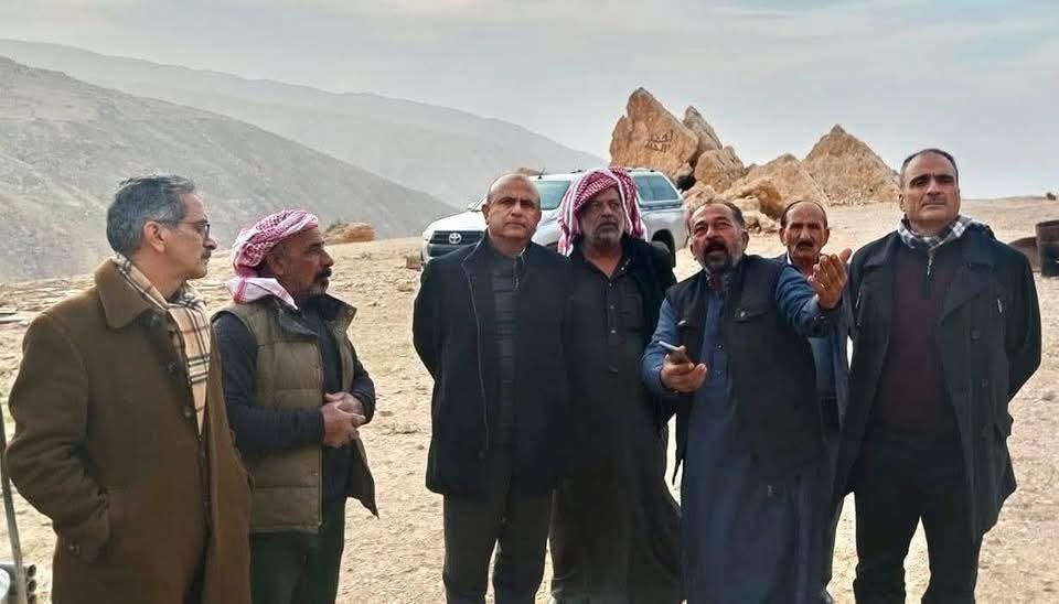 أمين عام وزارة الزراعة يتفقد آثار المنخفض الجوي الأخير في الكرك