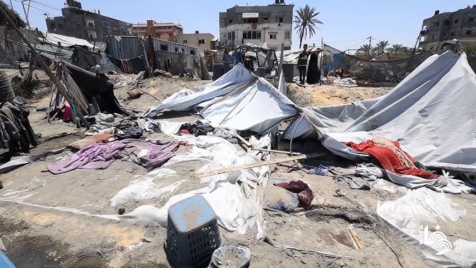 استشهاد 3 فلسطينيين بقصف إسرائيلي خيمة نازحين في مواصي خان يونس