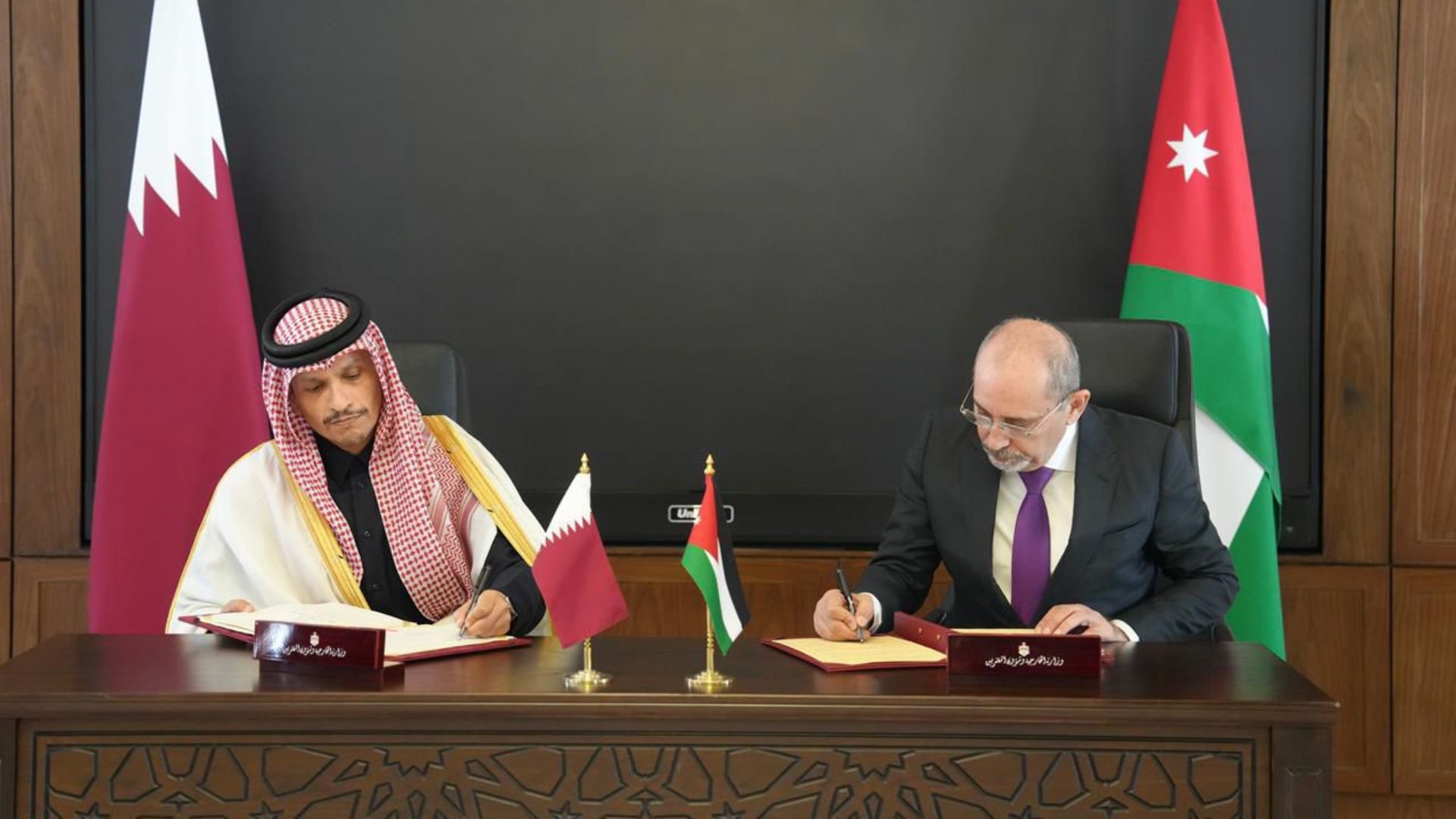 توقيع عدد من الاتفاقيات خلال اجتماع اللجنة الأردنية القطرية العليا المشتركة