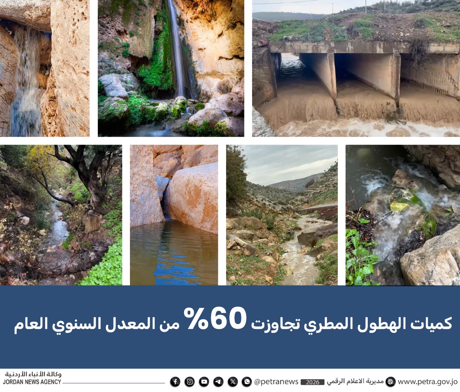 الأمطار تنعش ينابيع المملكة وتفتح نافذة أمل للأمن المائي والزراعي