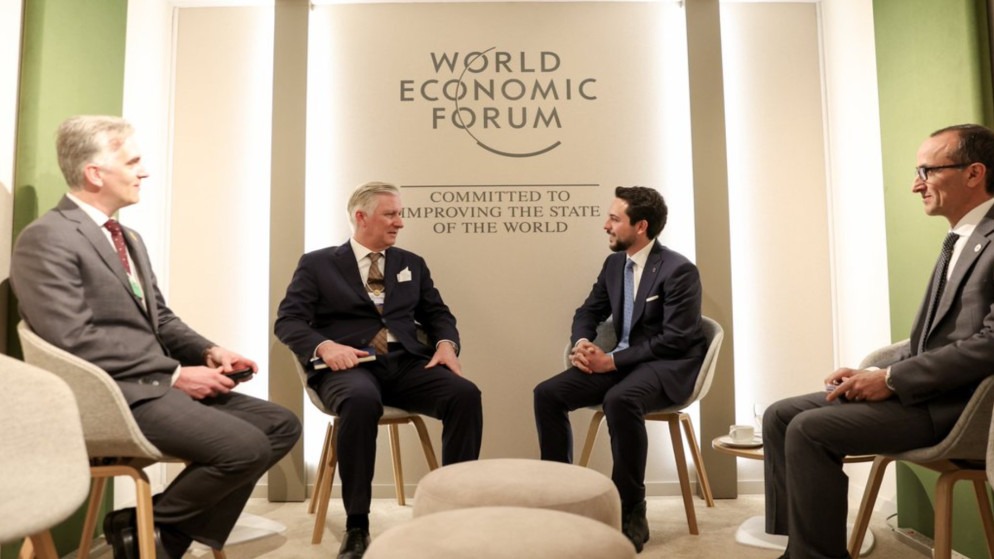 Crown Prince meets with Belgium monarch in Davos