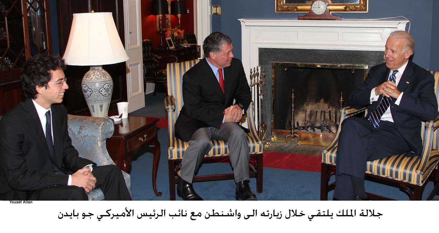 الملك يلتقي نائب الرئيس الأميركي ووزير الدفاع