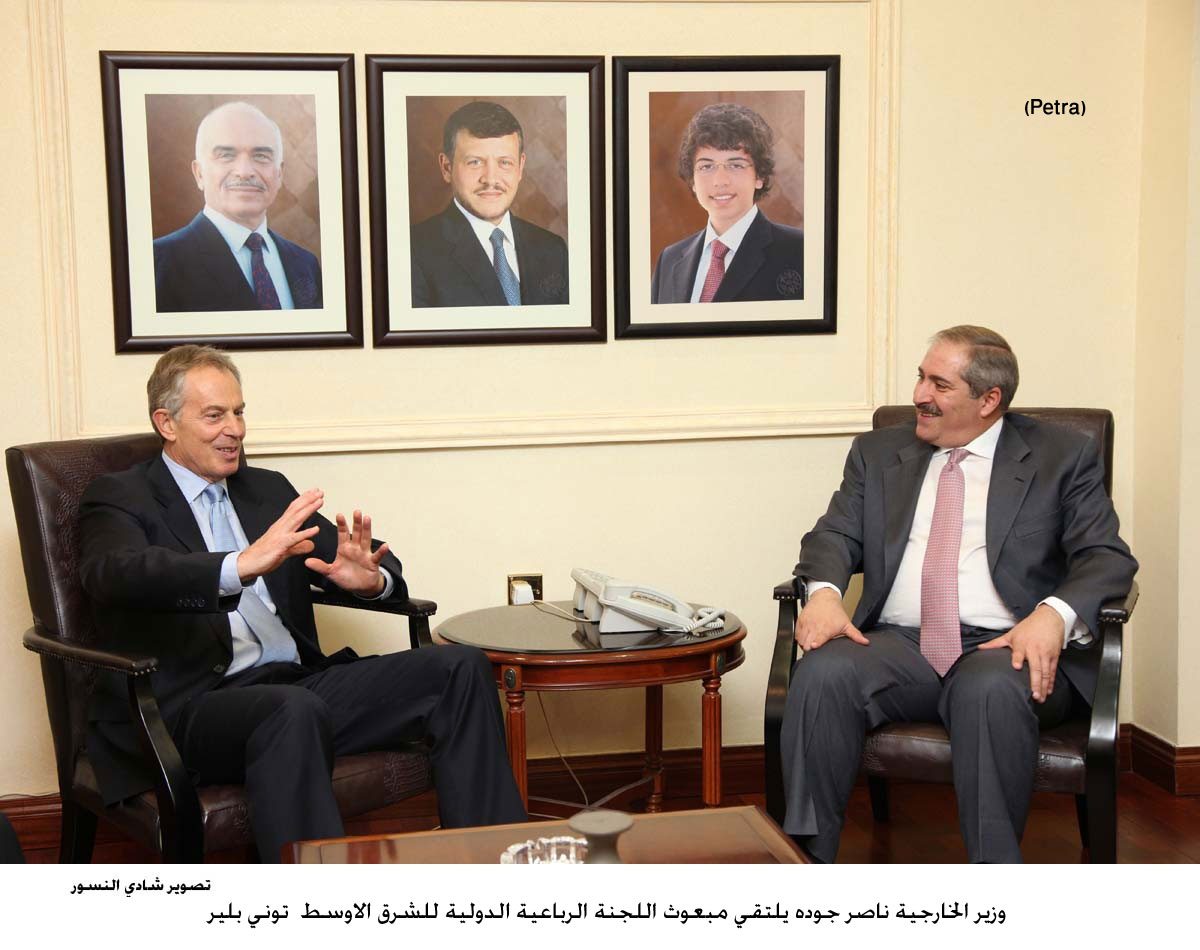 Judeh, Blair discuss Mideast peace