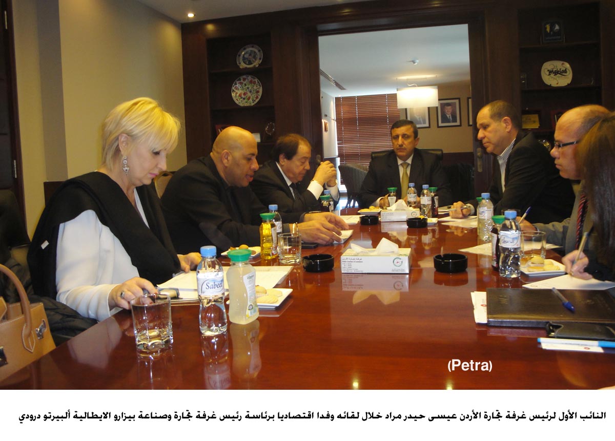 مراد يدعو لتعزيزالعلاقات الاقتصادية الاردنية الايطالية