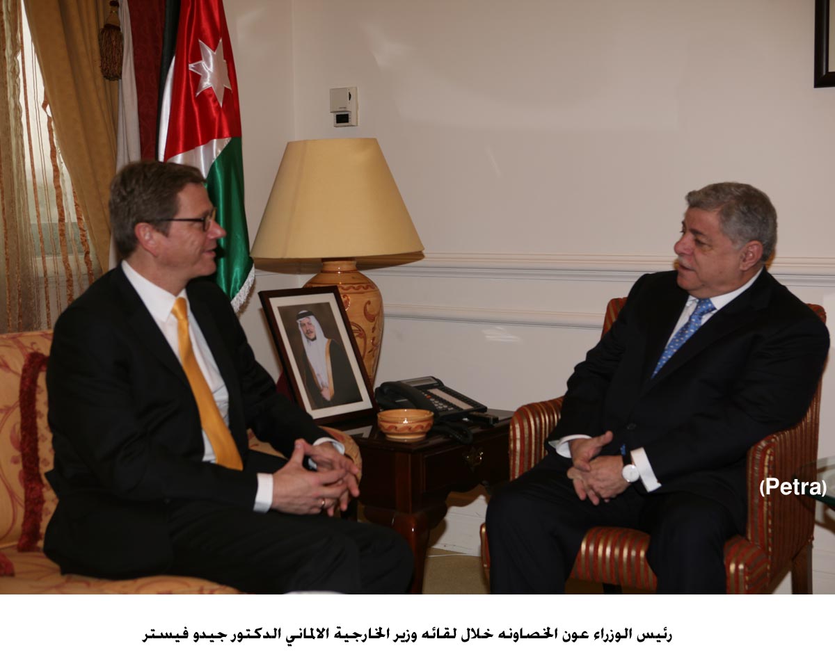 الخصاونه يبحث مع وزير الخارجية الالماني تعزيز العلاقات الثنائية