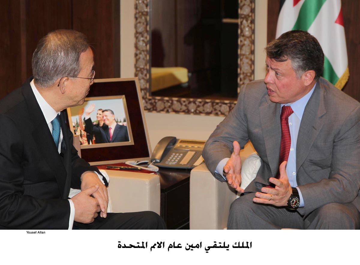 King, U.N. Chief discuss Mideast peace, Syria