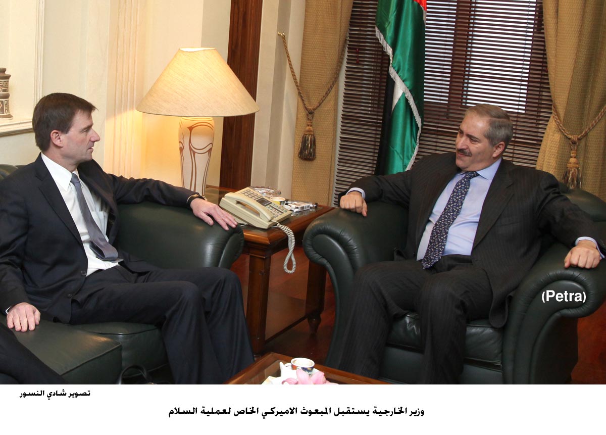 Judeh, U.S. peace envoy discuss Mideast, peace