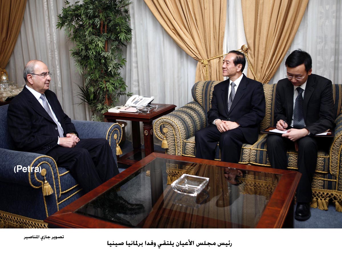 Senate president highlights strong Jordanian-Chinese ties