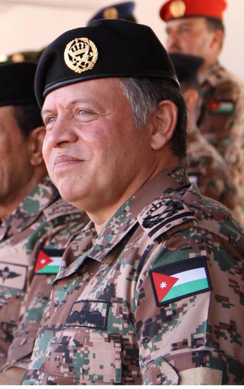 King visits King Hussein 40th Armored Brigade