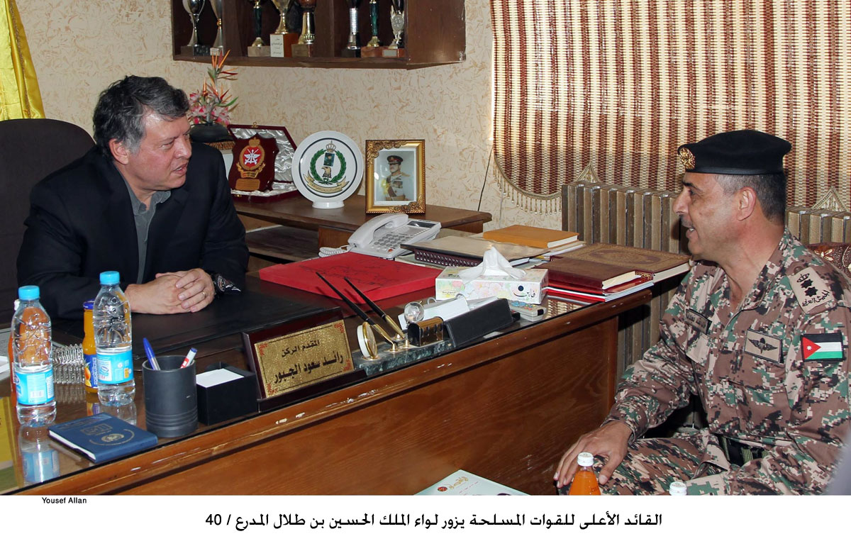 القائد الأعلى للقوات المسلحة يزور لواء الملك الحسين بن طلال المدرع