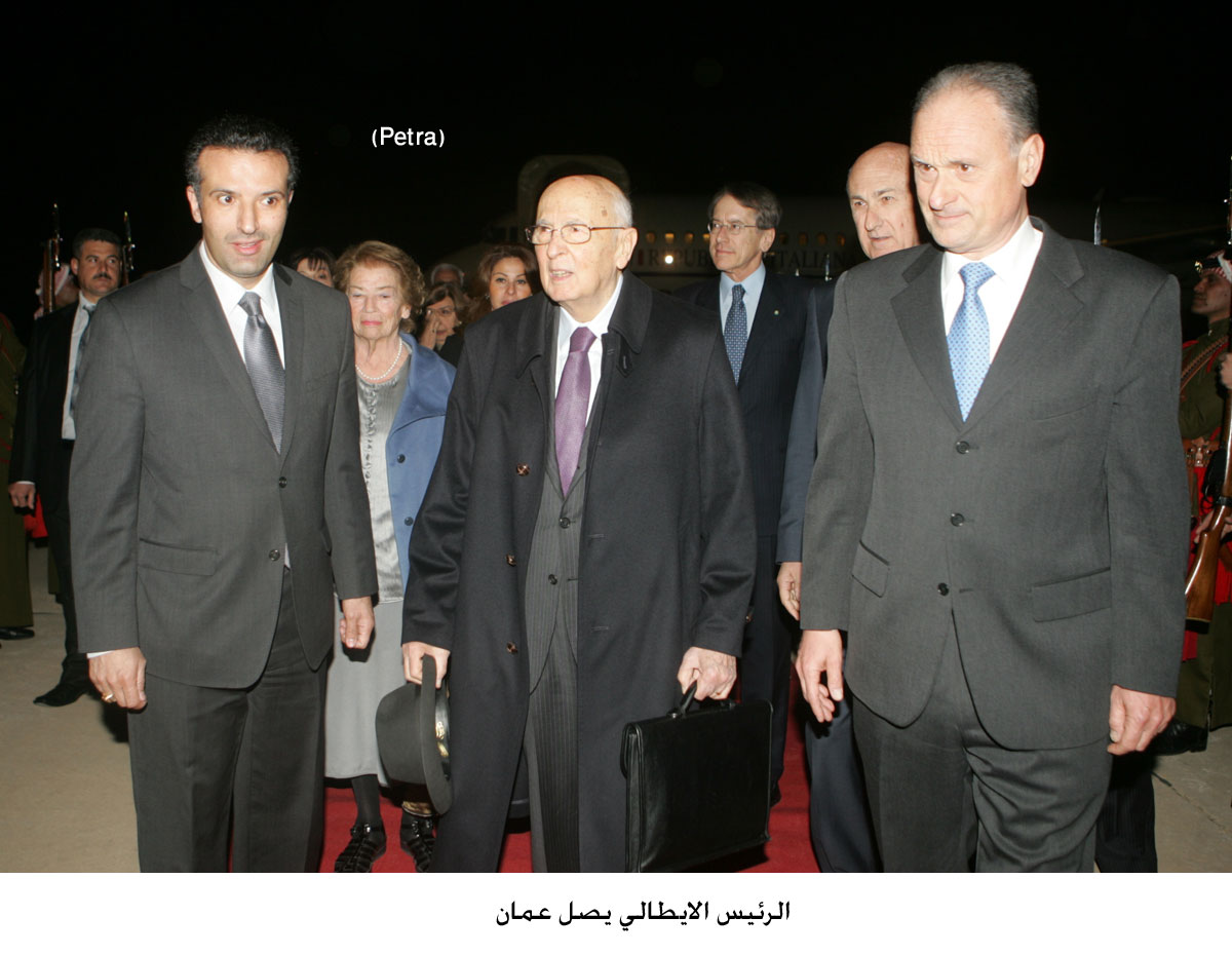 الرئيس الايطالي يصل عمان