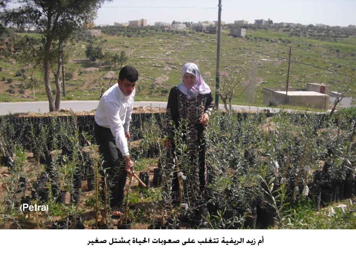 أم زيد الريفية تتغلب على صعوبات الحياة بمشتل صغير (مصور)