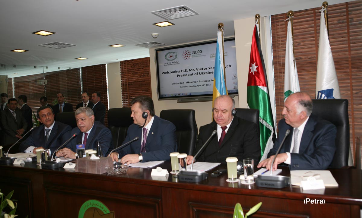 رئيس الوزراء والرئيس الاوكراني يفتتحان منتدى رجال الاعمال