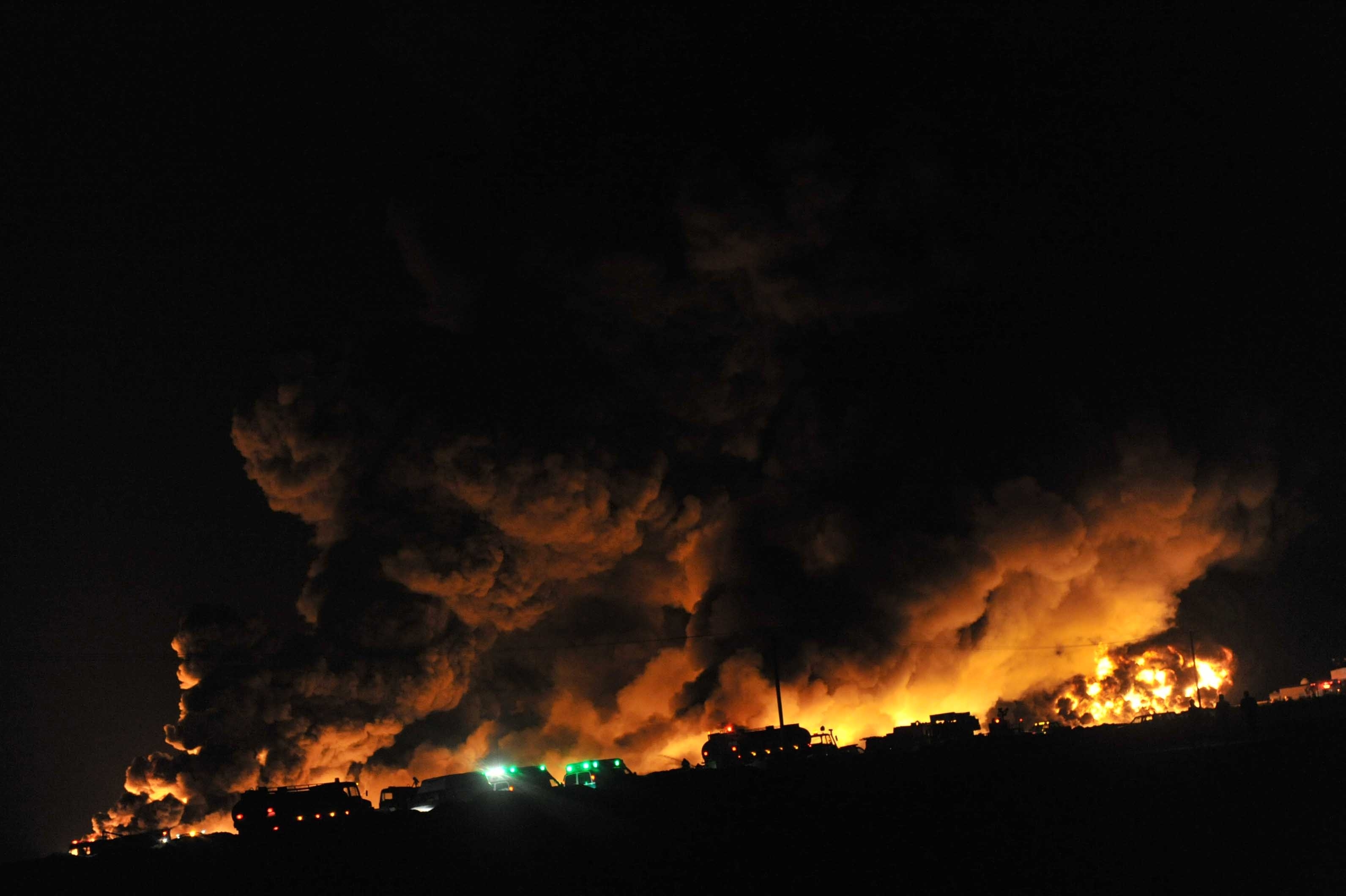 احتراق 5 ملايين اطار مستعمل في الكويت