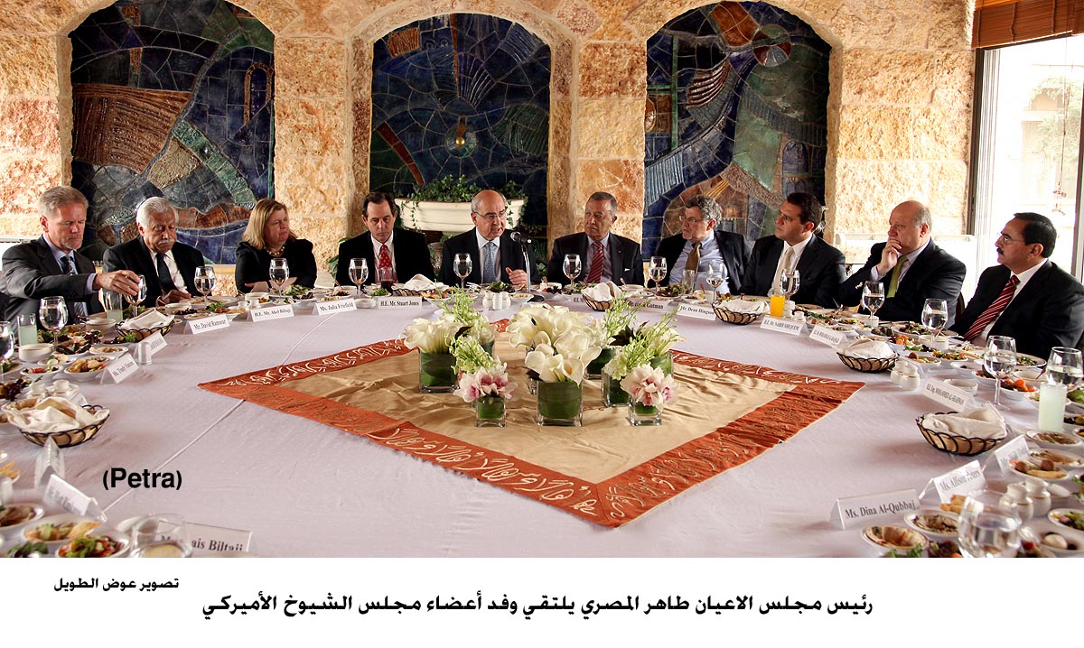 المصري يلتقي وفد مجلس الشيوخ الاميركي