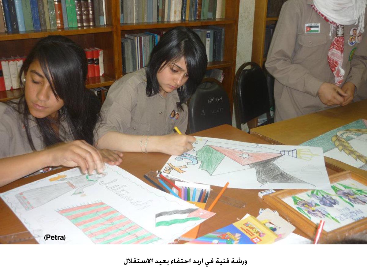 ورشة فنية في اربد احتفاء بعيد الاستقلال