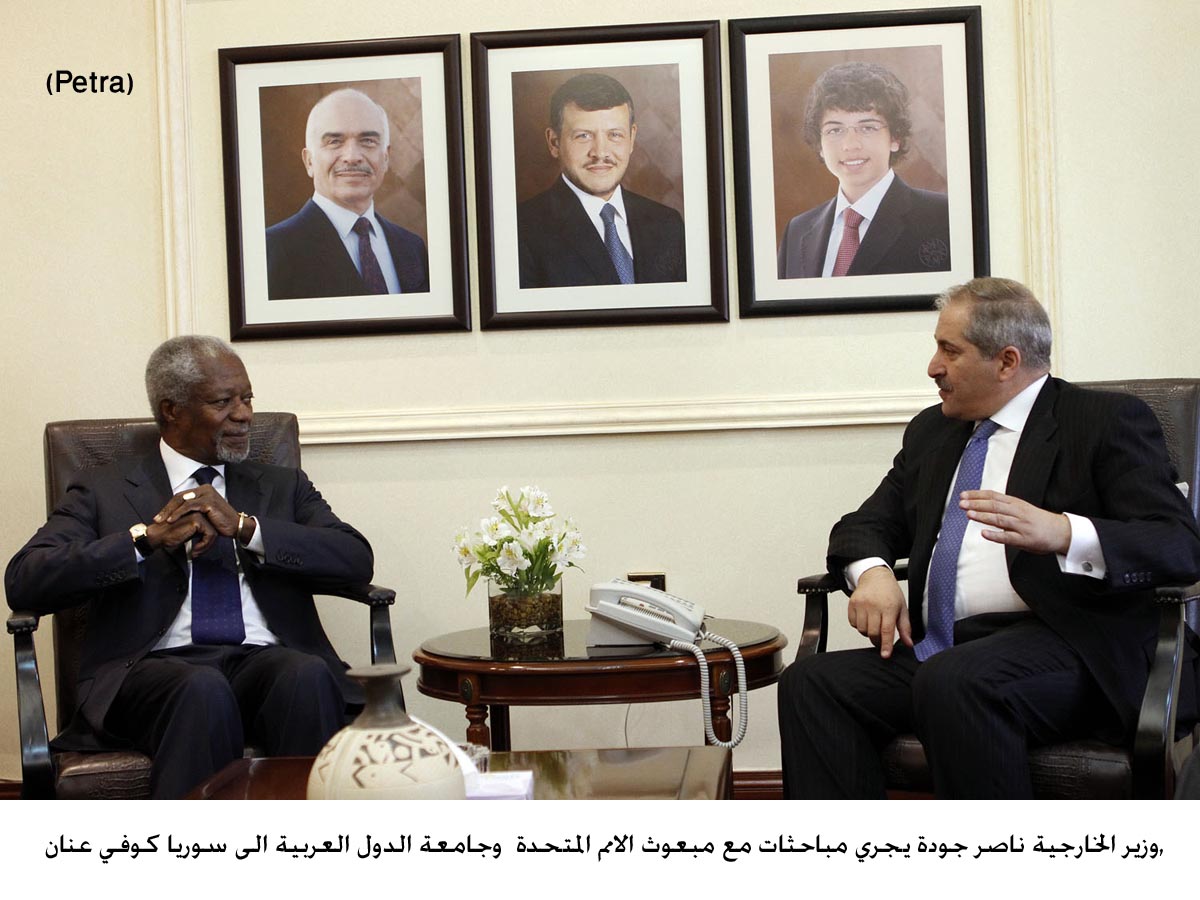 Judeh, Annan discuss Syria