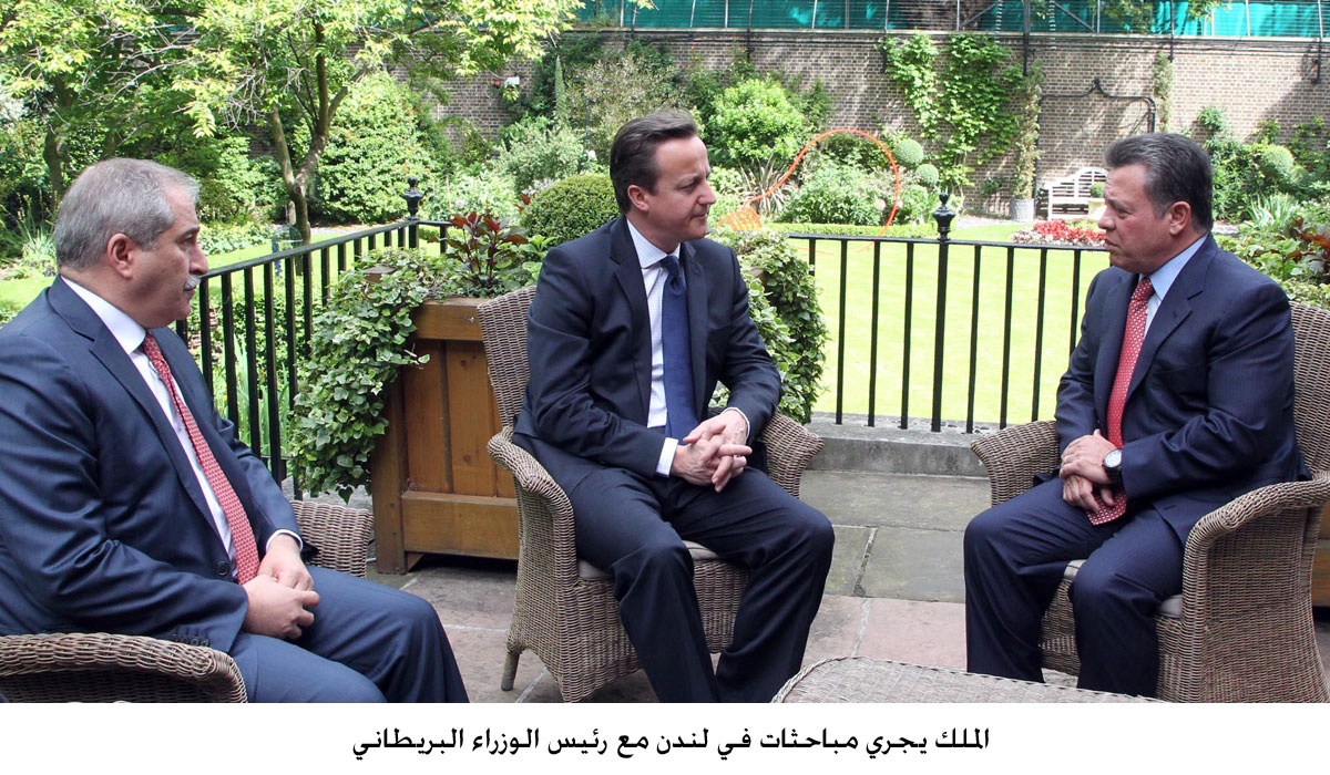 King, British Premier discuss ties, Mideast