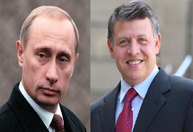 King, Putin discuss ties, Mideast