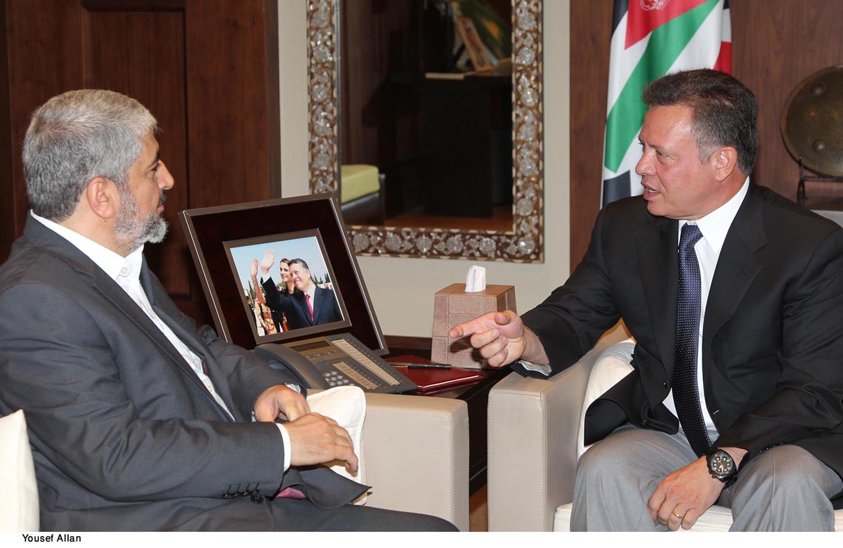 King receives Hamas politburo chief