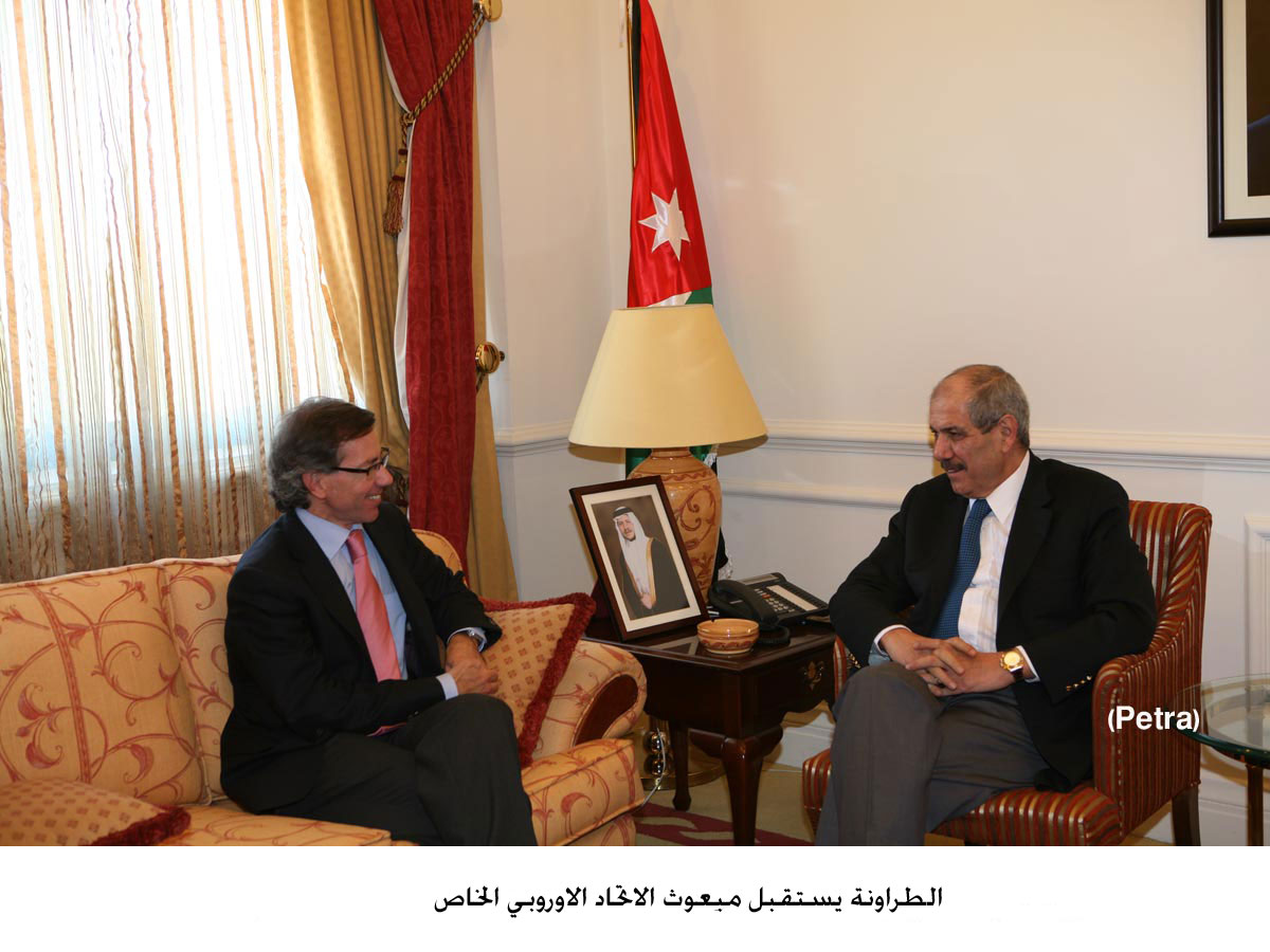 الطراونة يستقبل مبعوث الاتحاد الاوروبي الخاص