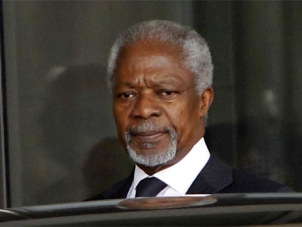 انان يؤكد ضرورة مواصلة المجتمع الدولي العمل لانهاء العنف بسوريا