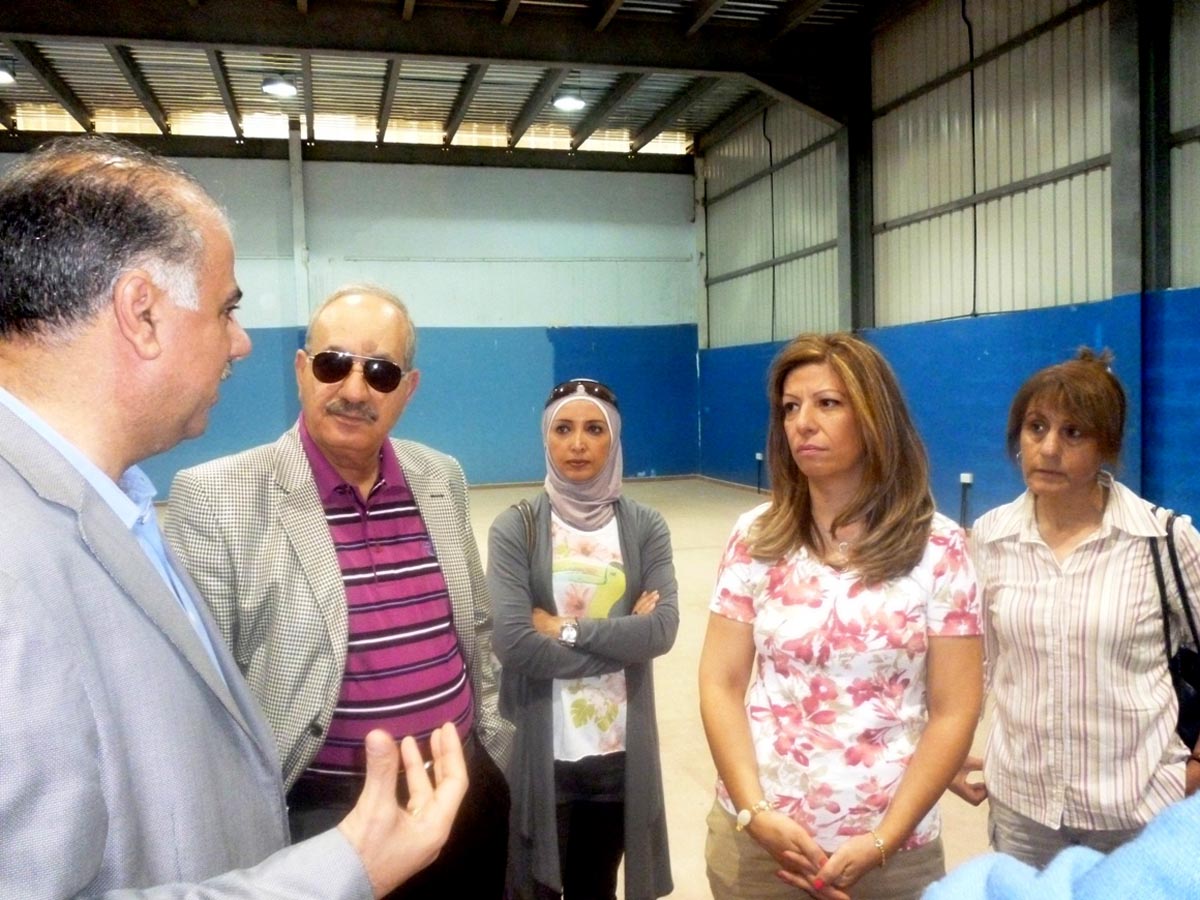 امين عام اللجنة الاولمبية تتفقد صالة اتحاد كرة الطاولة