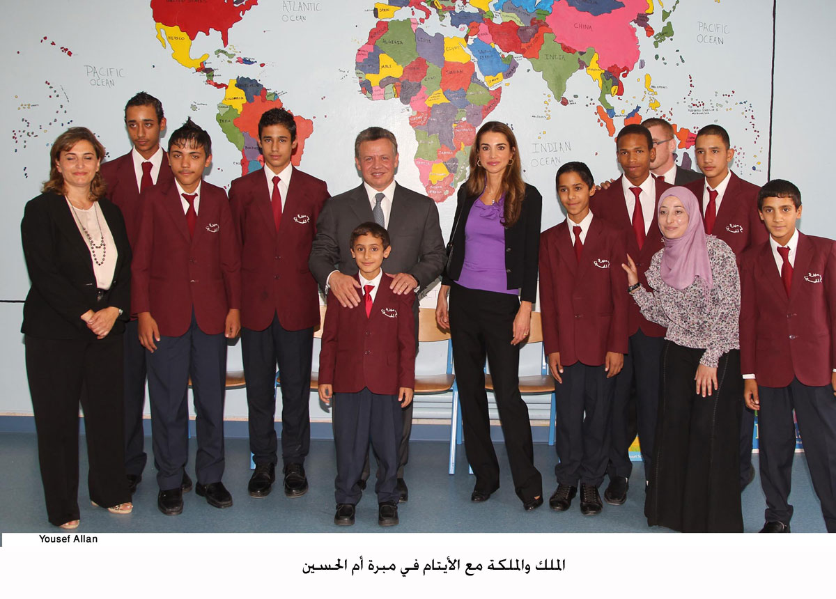 King, Queen visit Mabarrat Um Al Hussein orphanage