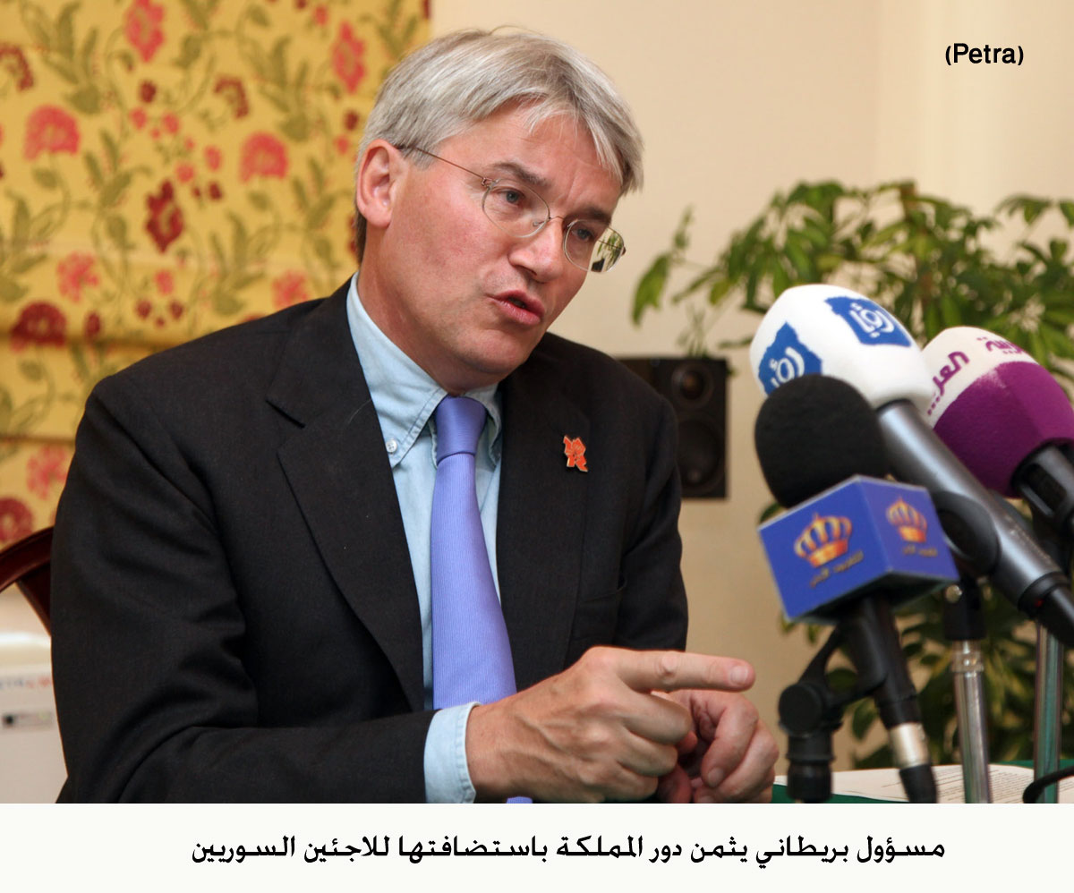 مسؤول بريطاني يثمن دور المملكة باستضافتها للاجئين السوريين(مصور)